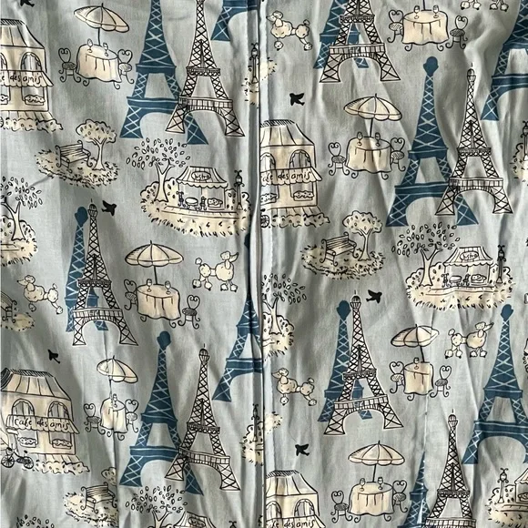 SOLD | ModCloth x Bernie Dexter Blue Sophie Dress Eiffel Tower Poodle SMALL - Picture 11 of 12